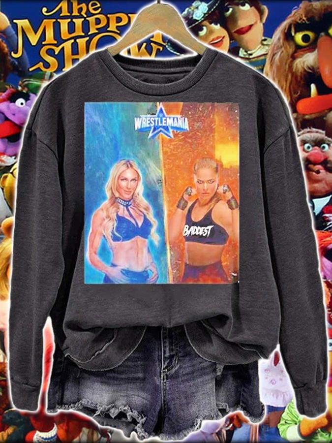 Charlotte Flair Vs Ronda Rousey Wrestlemania 38 T-Shirt sweatshirt