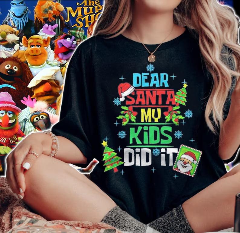 Dear Santa My Kids Did It Xmas Mom Dad Family Shirt woman shirt