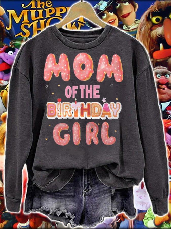 Funny Mom Of The Birthday Girl Donut Family Donut Birthday Shirt sweatshirt
