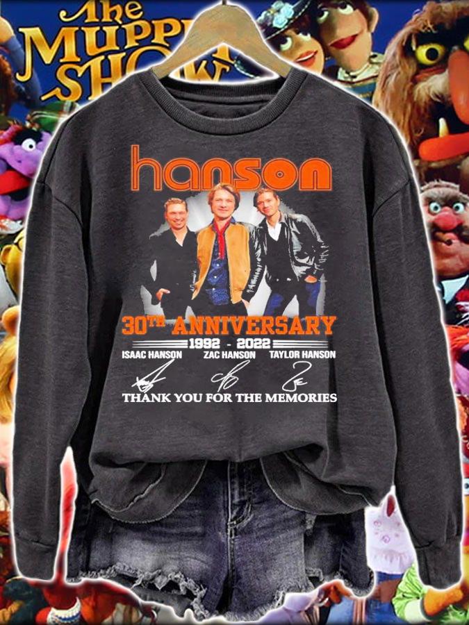 Hanson 30th Anniversary 1992-2022 Signatures Thank You For The Memories Shirt