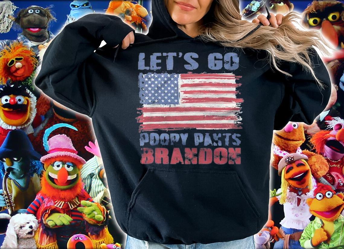 Let's Go Poopy Pants Brandon USA Flag T-Shirt hoodie