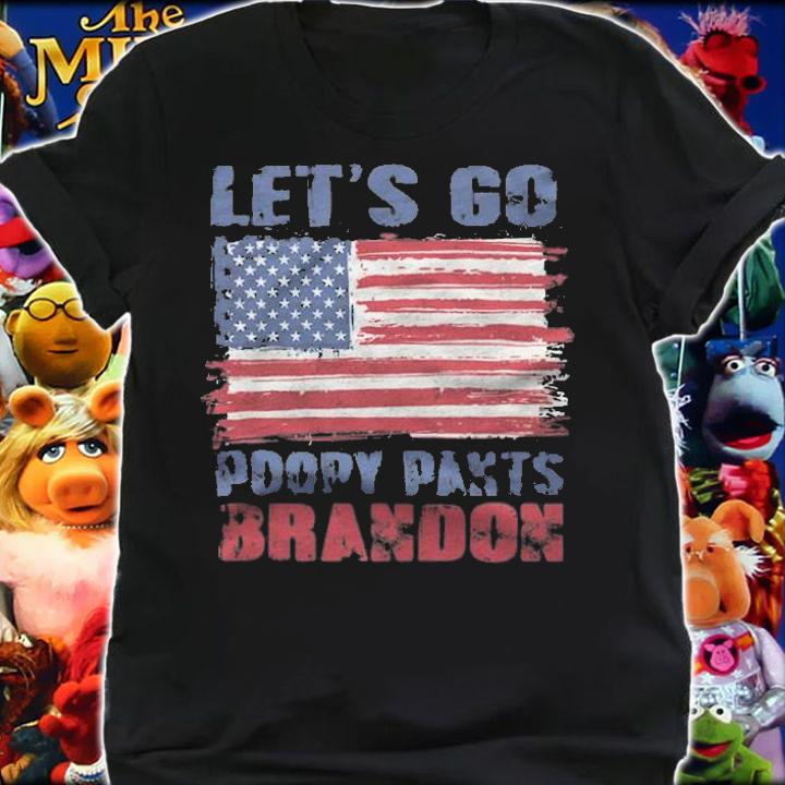 Let's Go Poopy Pants Brandon USA Flag T-Shirt shirt