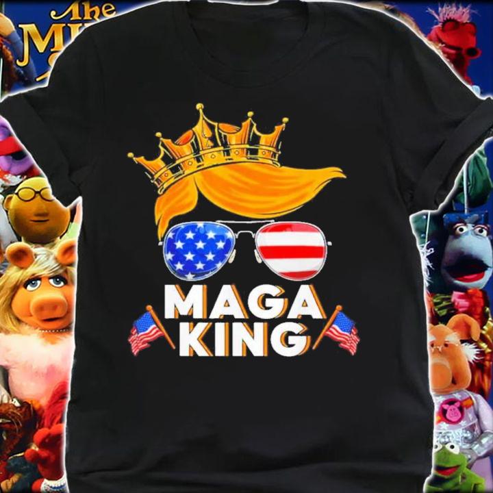 MAGA King Donald Trump Glasses Shirt