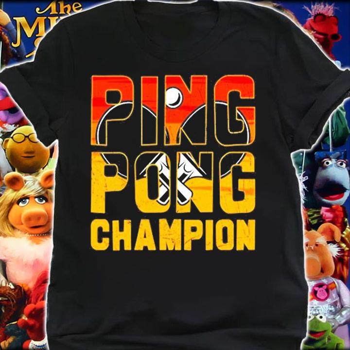 Ping Pong Champion Retro Table Tennis T-Shirt shirt