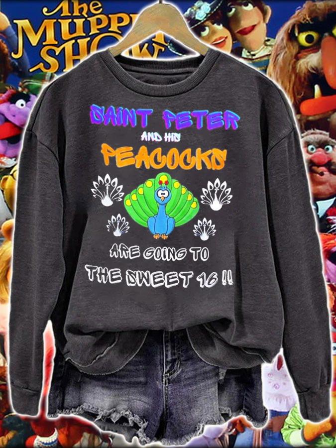 Saint Peter And His Peacocks Are Going To The Sweet 16 Shirt sweatshirt