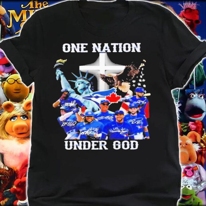 Toronto Blue Jays One Nation Under God Signatures Shirt shirt