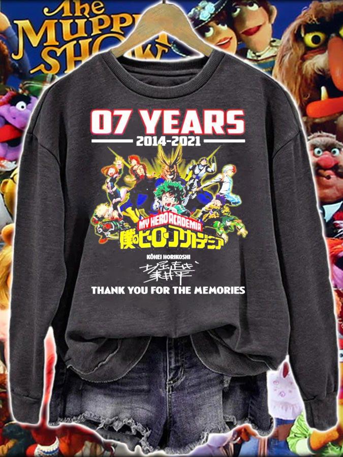 07 years 2014 2021 My Hero Academia signature t-shirt sweatshirt