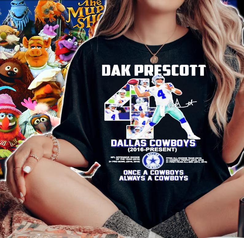 4 Dak Prescott Dallas Cowboys 2016-present t-shirt woman shirt