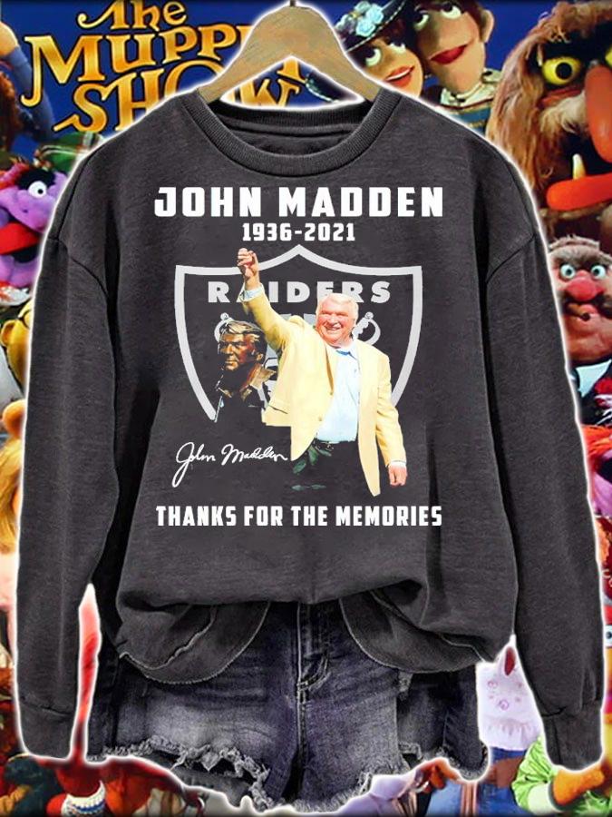 Las Vegas Raiders John Madden 1936-2021 signature shirt sweatshirt