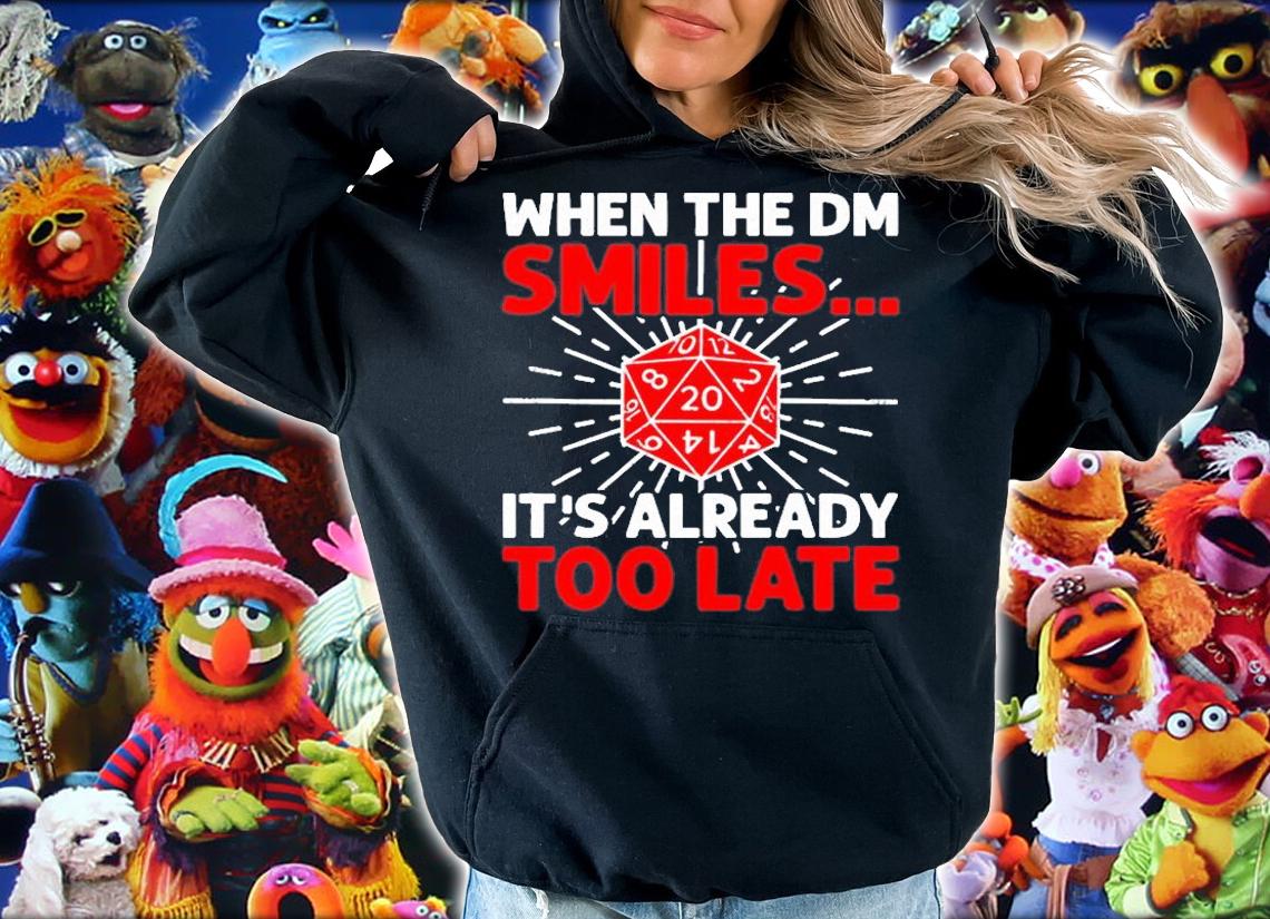 When The Dm Smiles Funny Roleplaying Dice D20 Rpg Premium T-Shirt hoodie
