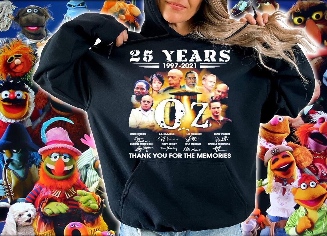 25 years 1997-2021 OZ band Signatures Thank You For The Memories Shirt t-shirt