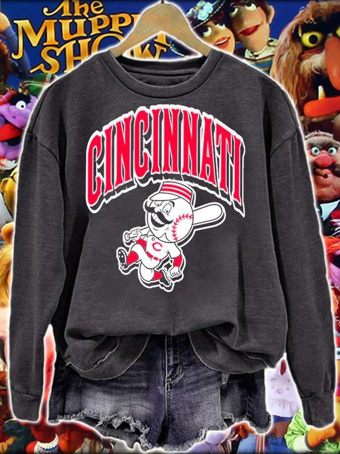 Cincinnati Reds Mr.red Retro MLB T-Shirt sweatshirt