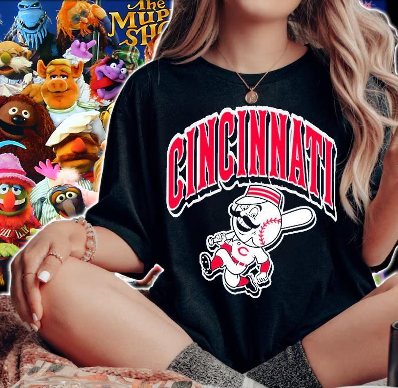 Cincinnati Reds Mr.red Retro MLB T-Shirt woman shirt