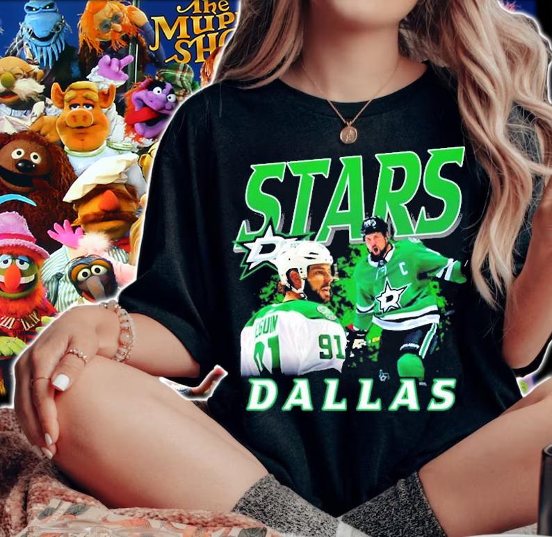 Dallas Stars Player Mash Vintage NHL T-Shirt woman shirt