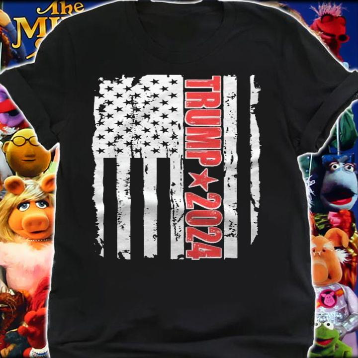 Donald Trump 2024 Distressed US Flag T-Shirt shirt
