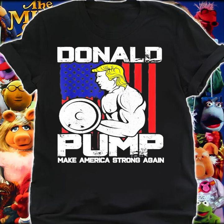 Funny Donald Trump Weight Lifting Workout Gym Vintage T-Shirt