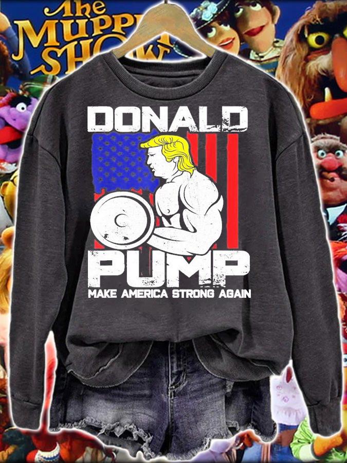 Funny Donald Trump Weight Lifting Workout Gym Vintage T-Shirt