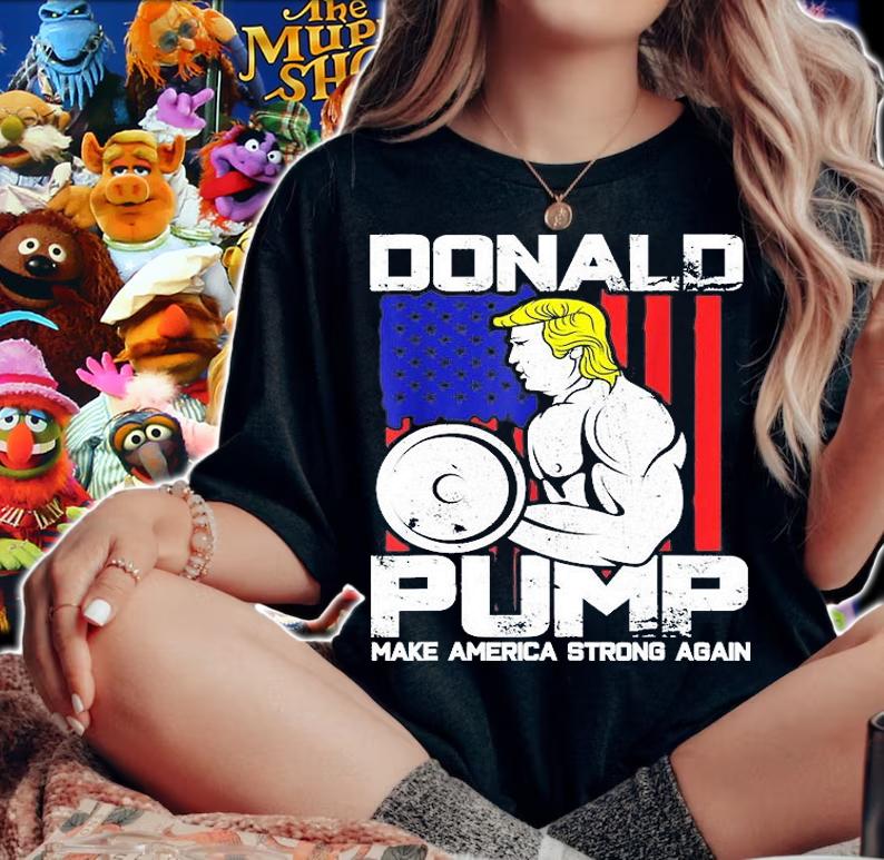 Funny Donald Trump Weight Lifting Workout Gym Vintage T-Shirt