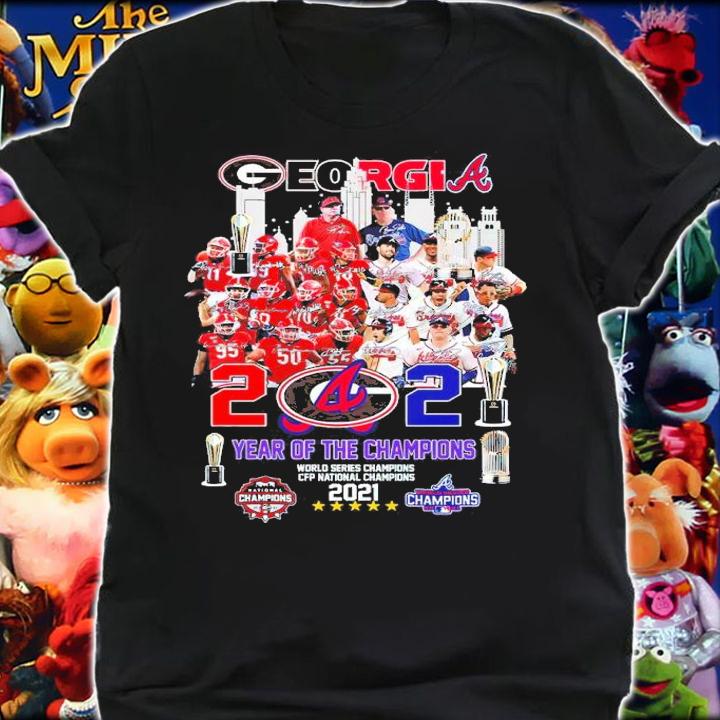 Georgia vs Alabama 2021 years of the champions signatures shirt