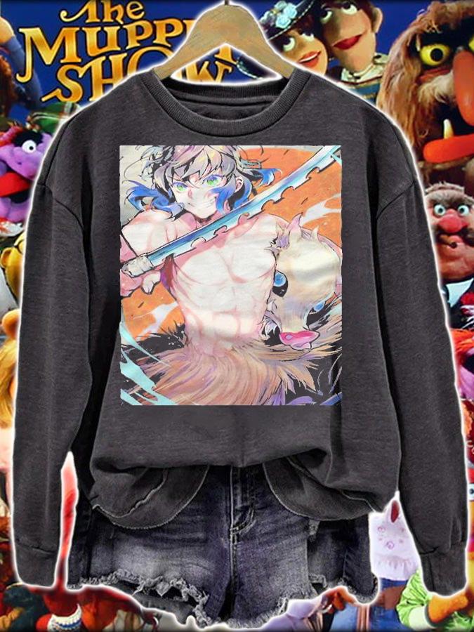 Inosuke Hashibira Demon Slayer smile T-shirt sweatshirt