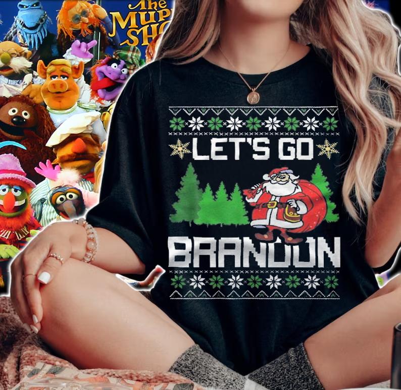 Let's Go Brandon Christmas Santa Ugly T-Shirt woman shirt