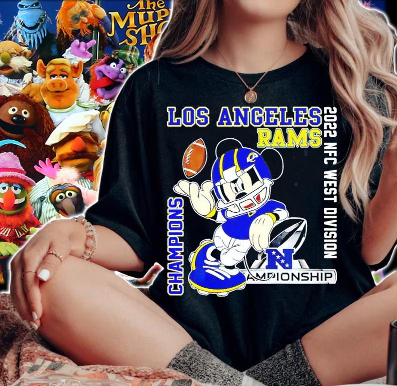 Los Angeles Rams 2021-2022 NFC West Division Champions NFL Mickey Shirt woman shirt