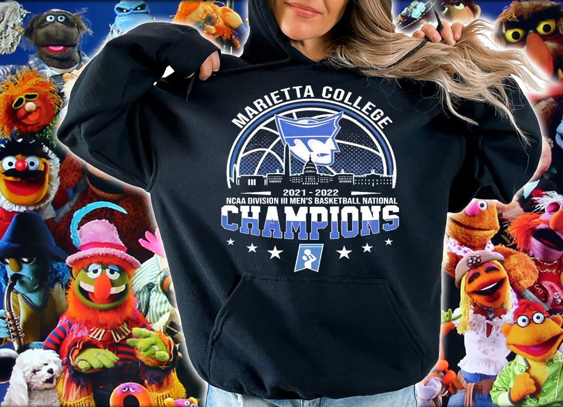 Marietta College 2022 NCAA Division III Men's Basketball National Champions T-Shirt hoodie