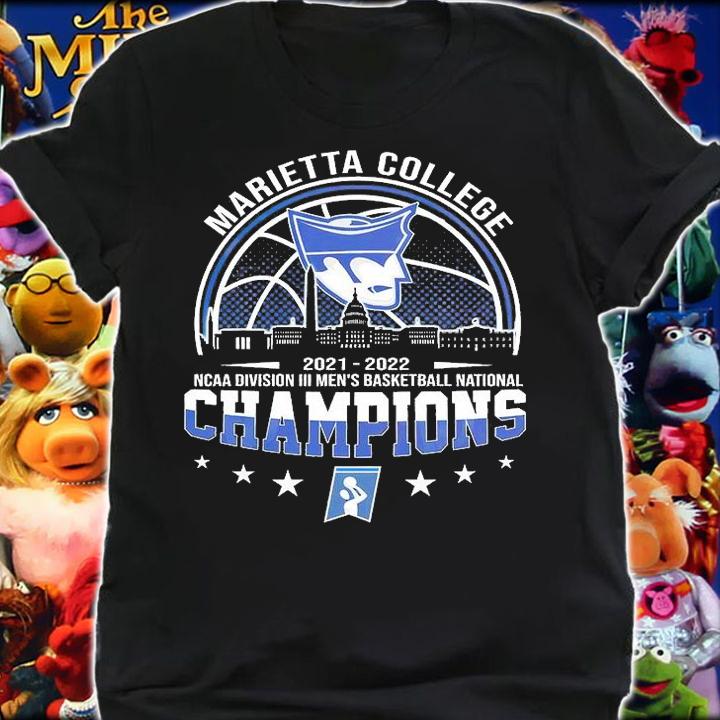 Marietta College 2022 NCAA Division III Men's Basketball National Champions T-Shirt shirt