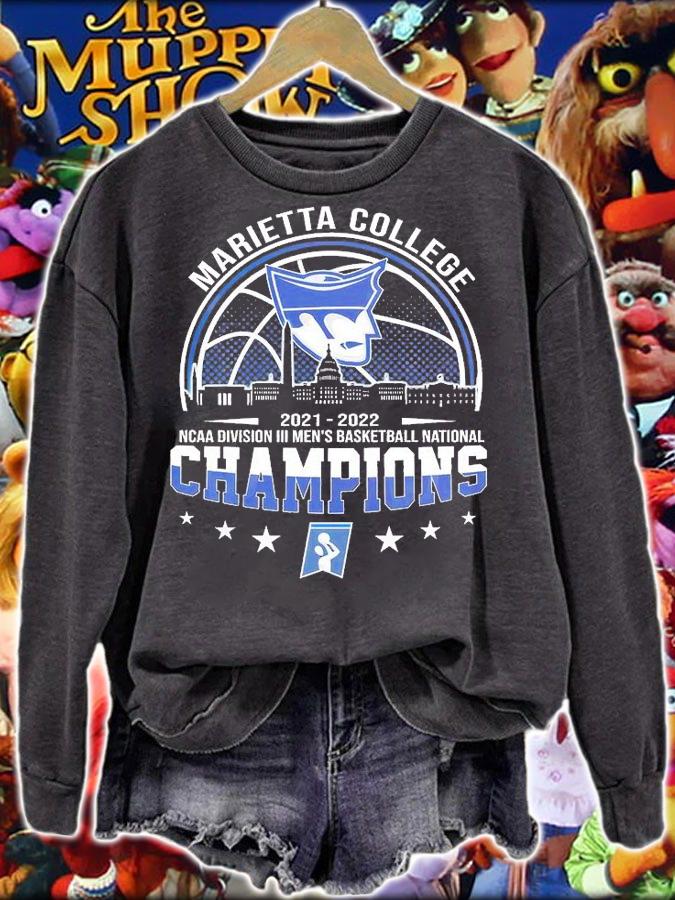 Marietta College 2022 NCAA Division III Men's Basketball National Champions T-Shirt sweatshirt