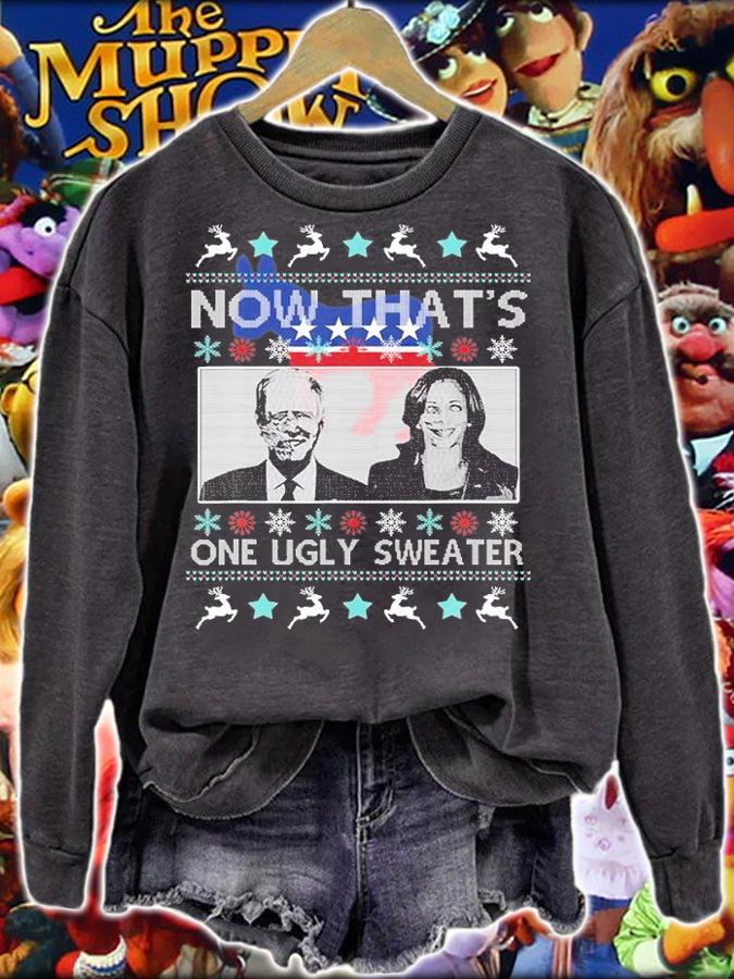 Now That's One Ugly Sweater Biden Harris Christmas T-Shirt sweatshirt