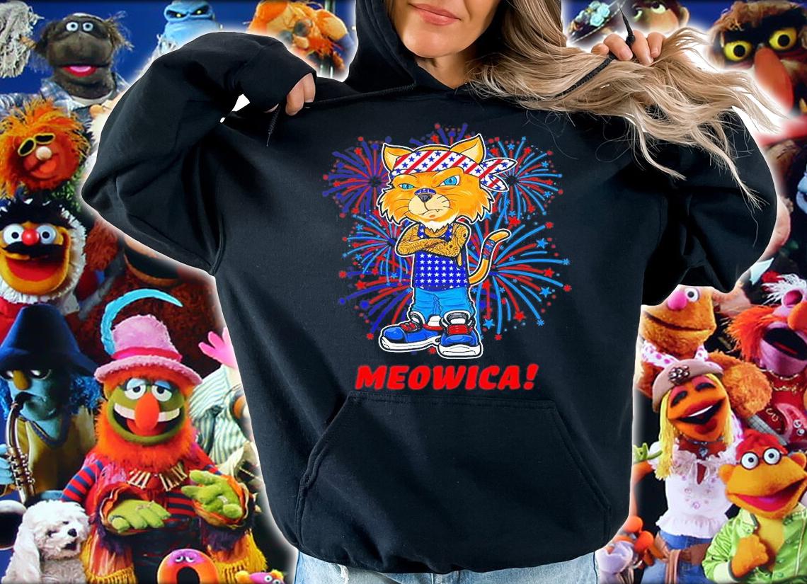Orange Tabby Gangsta Cat Tattoos Bandana July 4th Cat Lover T-Shirt