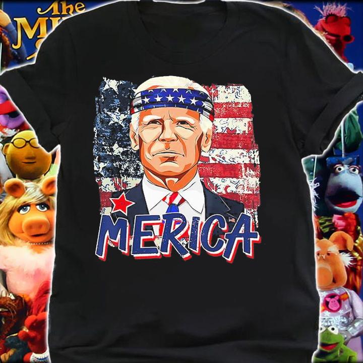 Pro Joe Biden Merica Tee 4th Of July American Flag Vintage T-Shirt shirt