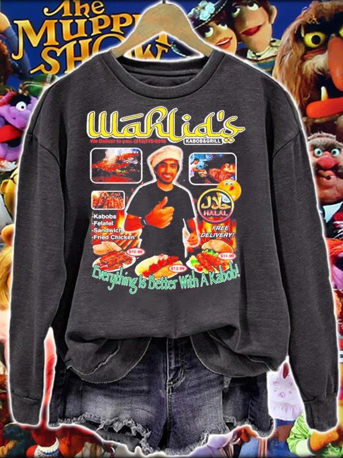 Wahlid's Everything Is Better With A Kabob Wahlid Mohammad Merch Restaurant Shirt sweatshirt