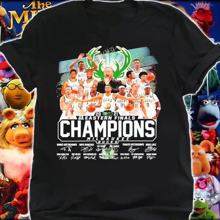 2021 3X Eastern Finals Champions Milwaukee Ducks signatures shirt shirt