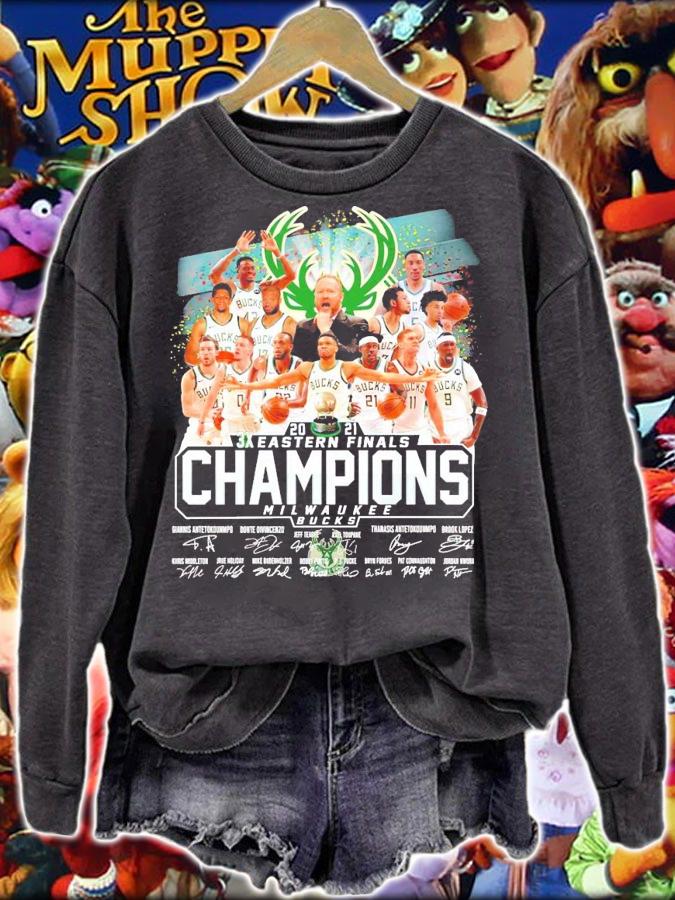 2021 3X Eastern Finals Champions Milwaukee Ducks signatures shirt sweatshirt
