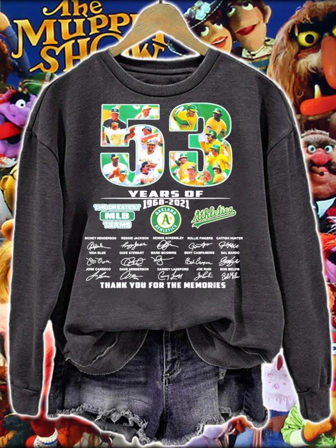 53 years of 1968-2021 The Greatest MLB Teams all team signatures shirt sweatshirt