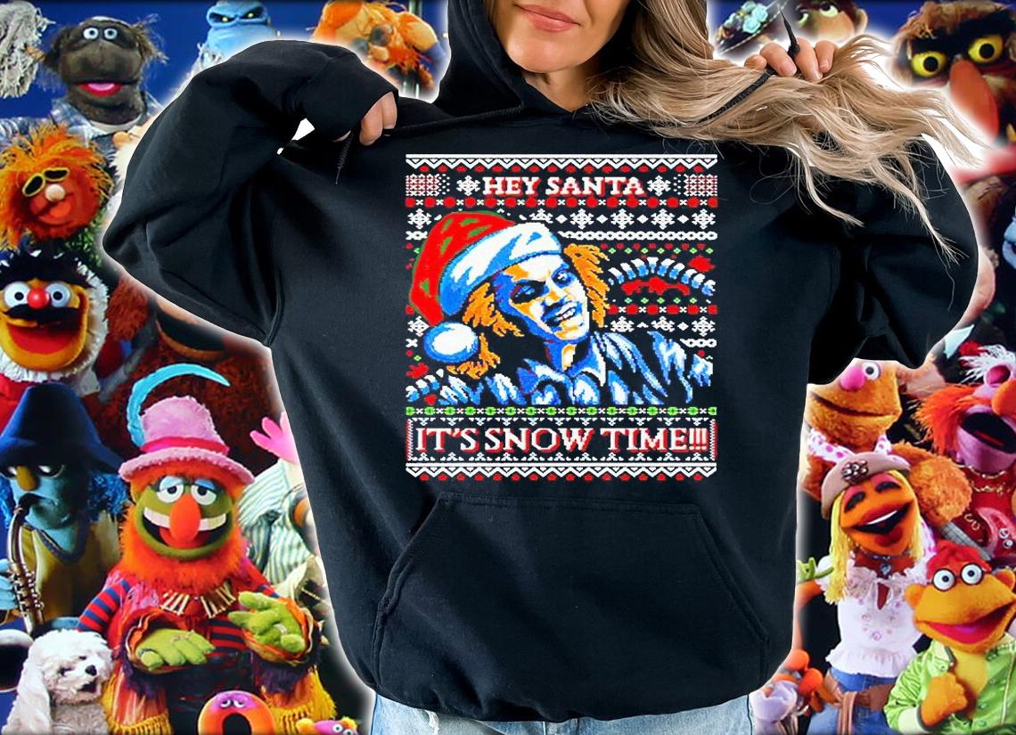 Beetlejuice hey Santa it's snow time T-shirt hoodie