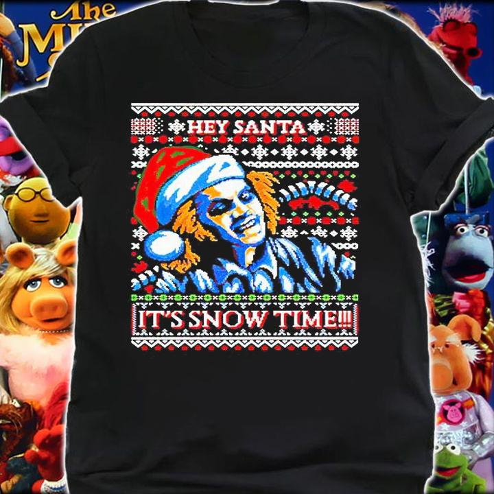 Beetlejuice hey Santa it's snow time T-shirt shirt