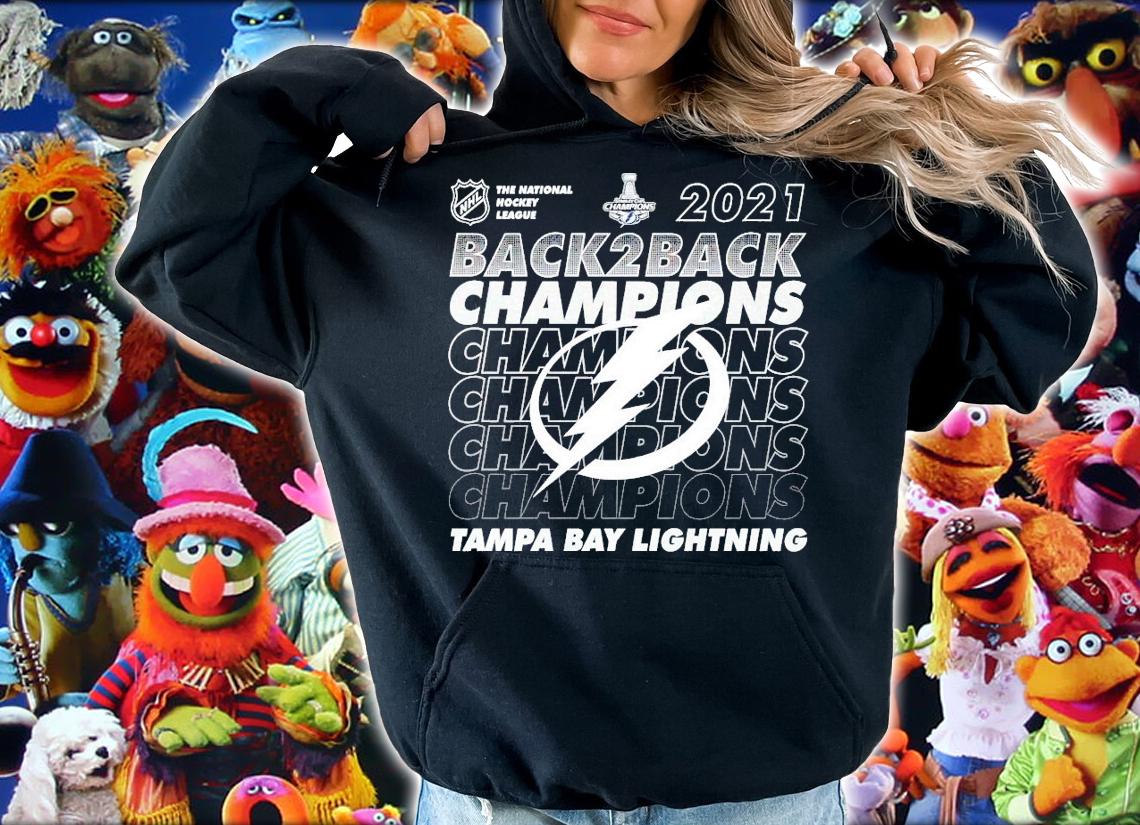 NHL the National Hockey League 2021 back 2 back Tampa Bay Lightning shirt hoodie
