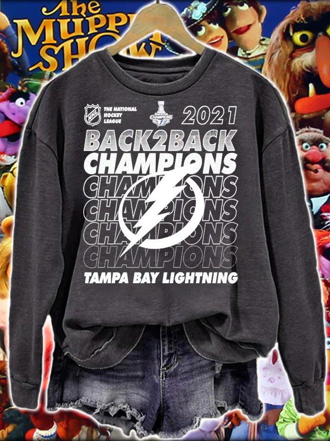 NHL the National Hockey League 2021 back 2 back Tampa Bay Lightning shirt sweatshirt