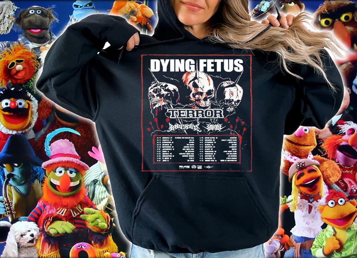Skull dying fetus terror T-shirt hoodie