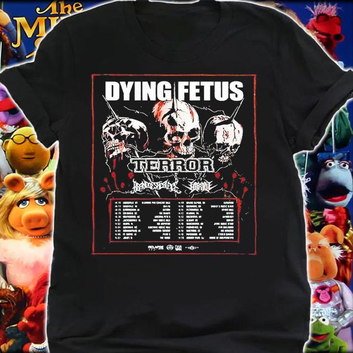 Skull dying fetus terror T-shirt shirt