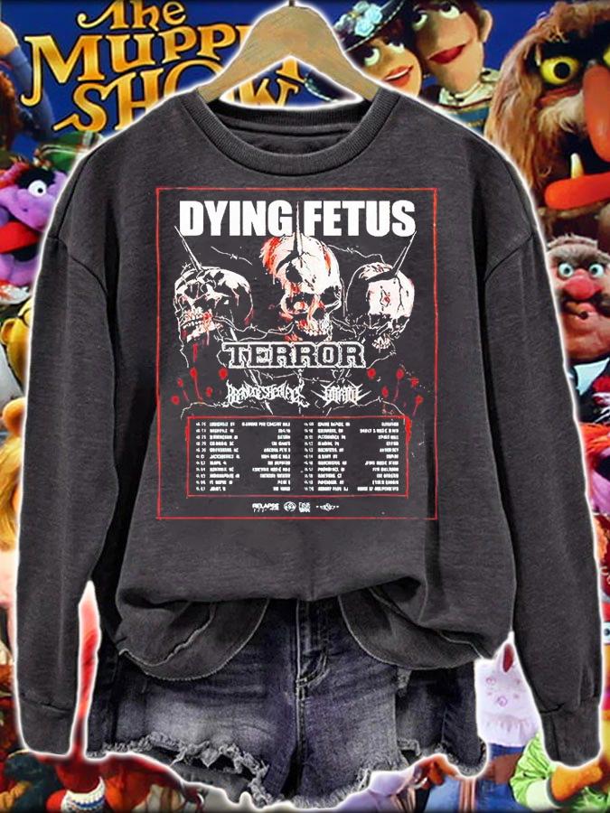 Skull dying fetus terror T-shirt sweatshirt