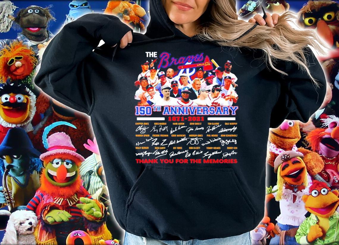 The Braves 150th anniversary 1971-2021 signature shirt hoodie