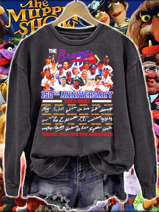 The Braves 150th anniversary 1971-2021 signature shirt sweatshirt