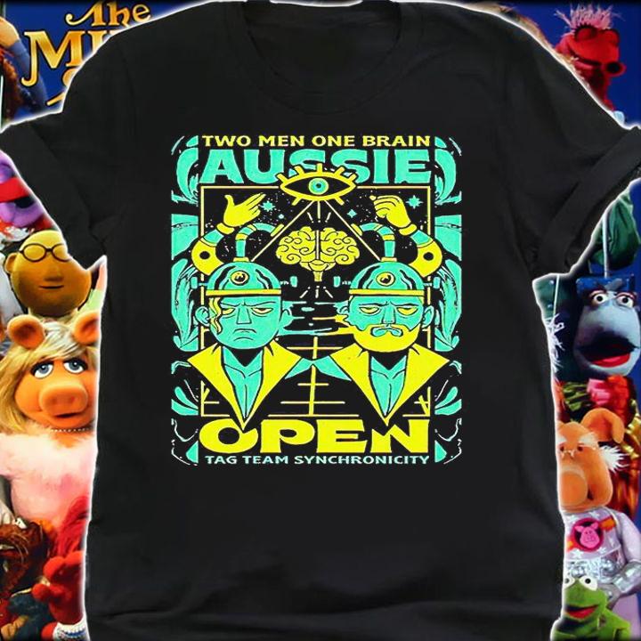 Two men one brain aussie open tag team synchronicity T-shirt