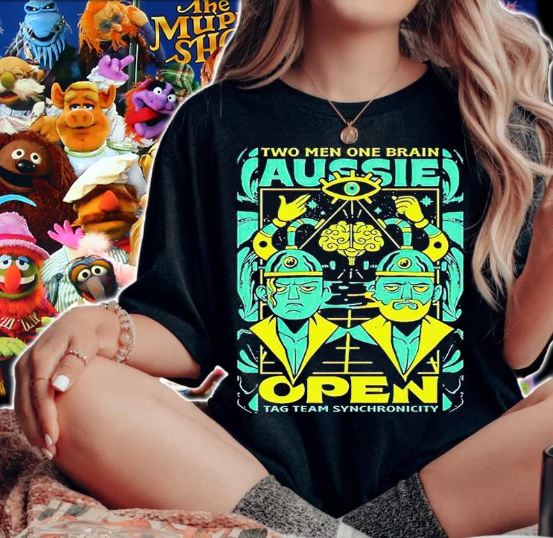 Two men one brain aussie open tag team synchronicity T-shirt