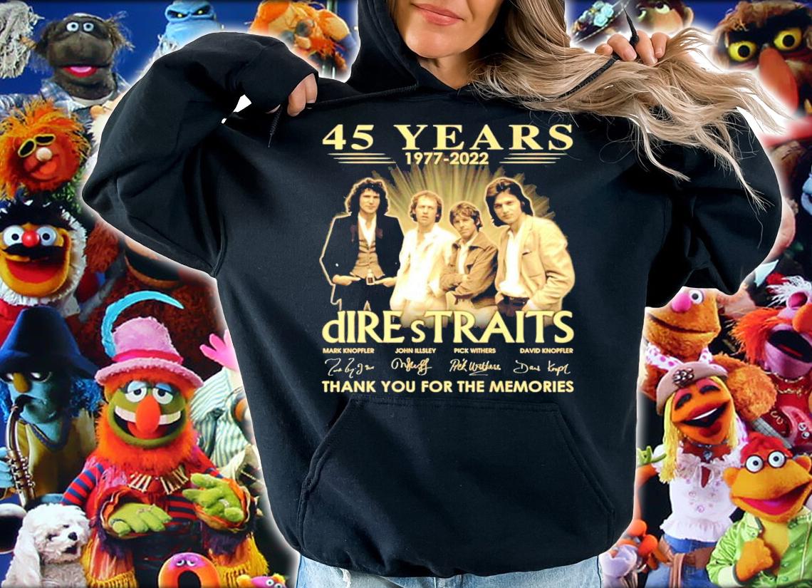45 years 1977-2022 Dire Straits signature thank you for the memories shirt