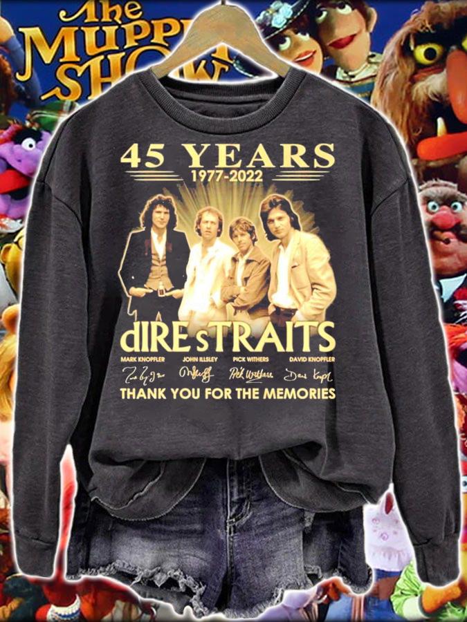 45 years 1977-2022 Dire Straits signature thank you for the memories shirt