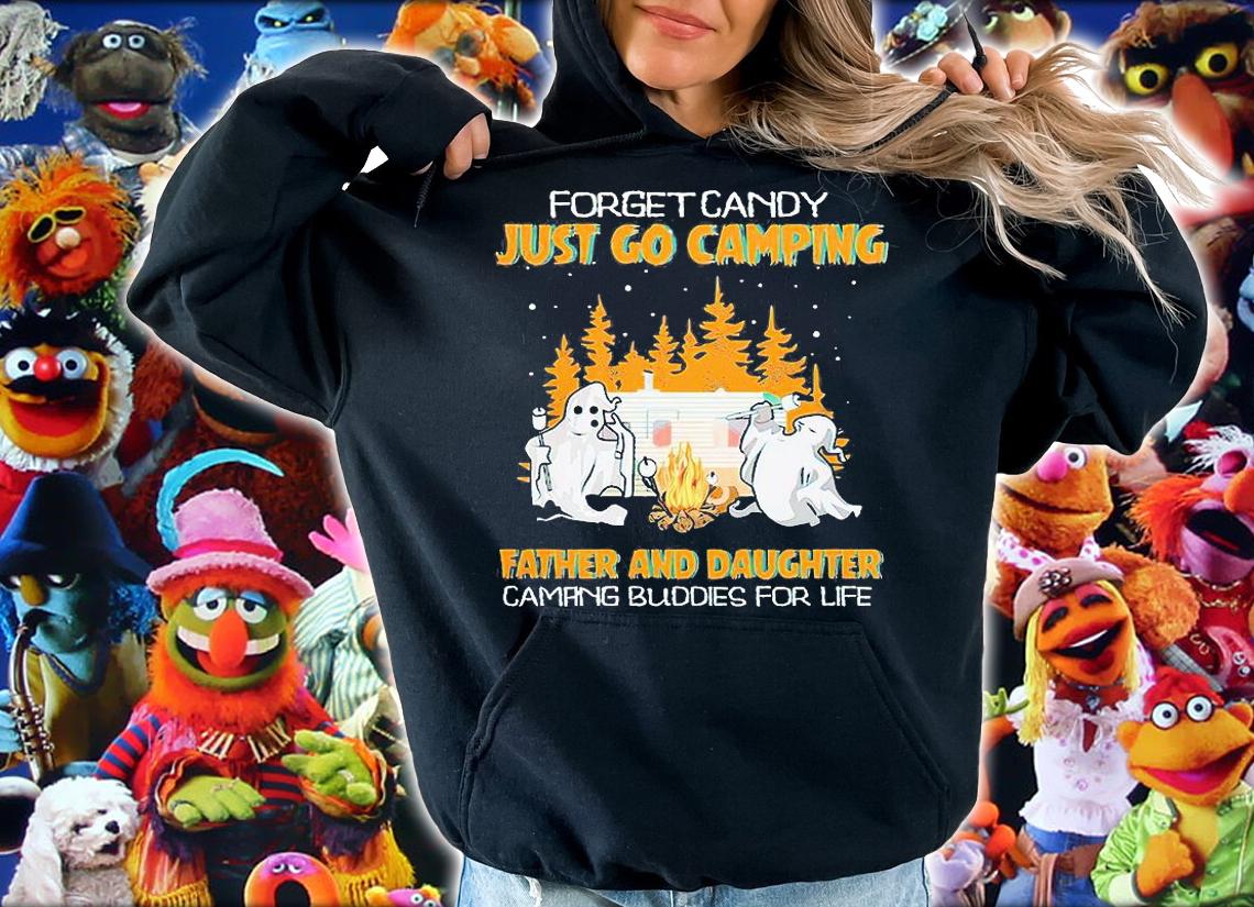 Happy Campoween Forget candy just go camping father and daughter camping buddies for life shirt hoodie